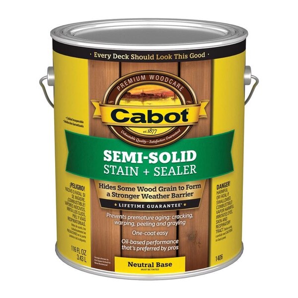 SemiSolid Tintable Neutral Base OilBased Penetrating Oil Deck and Siding Stain 1 gal